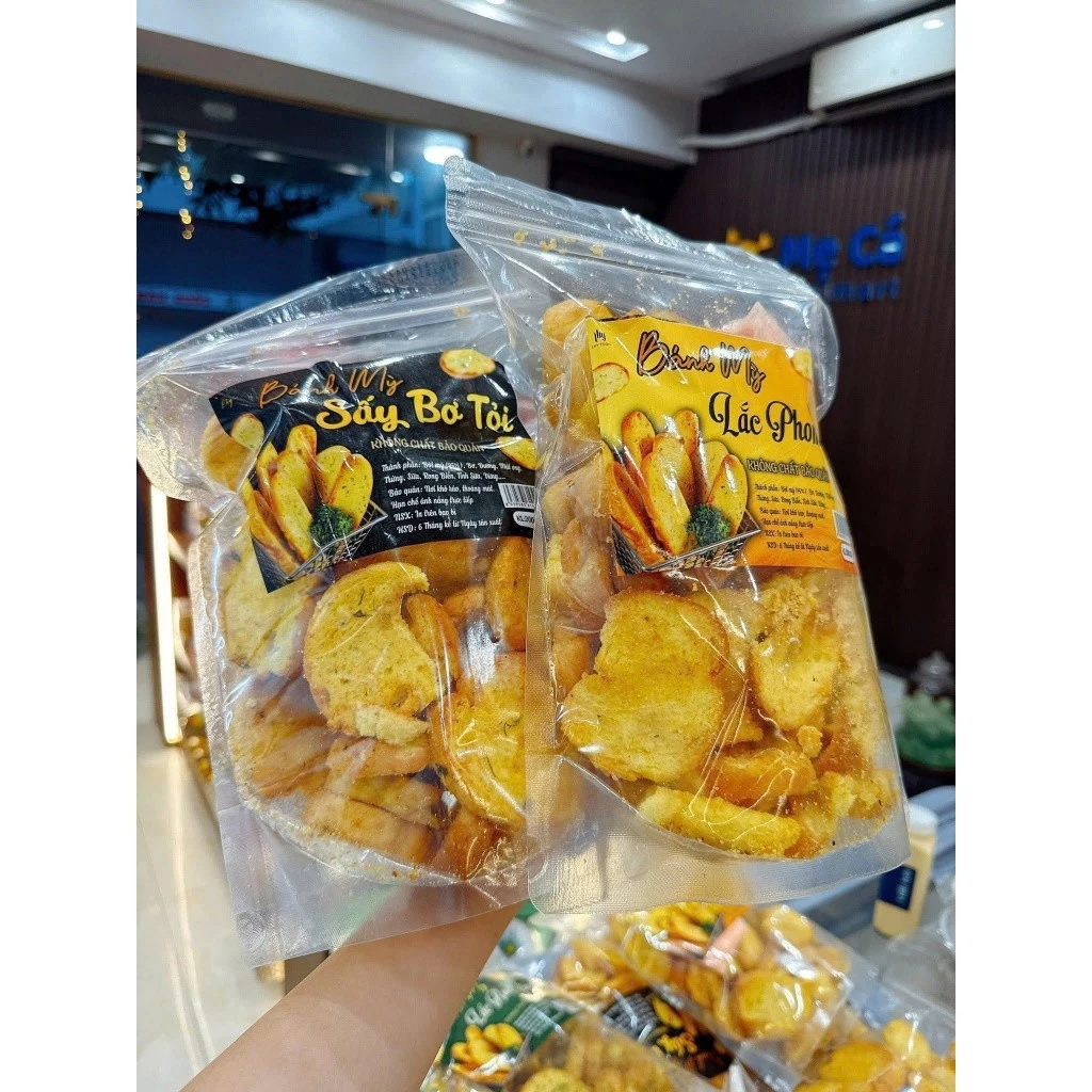 Bánh mì sấy rong biển siêu ngon đóng túi zip tiện lợi 300gr